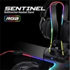 Kép 7/8 - Spirit of Gamer Fejhallgató állvány - SENTINEL (4xUSB2.0, kábelvezetés, csúszásmentes talp, 11 RGB preset)