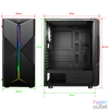 Kép 9/11 - Spirit of Gamer Számítógépház - CLONE 3 Black (fekete, ablakos, 2x12cm ventilátor, alsó táp,  ATX, 1xUSB3.0, 2xUSB2.0)