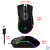 Kép 3/11 - Spirit of Gamer Egér - PRO-M6 RGB (4800DPI, 500Hz, 8 programozható gomb, RGB LED, 1,8 m harisnyázott kábel, fekete)