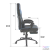 Kép 2/8 - Spirit of Gamer szék - MUSTANG Blue (állítható dőlés/magasság; kihajtható lábtartó; max.120kg-ig, kék)