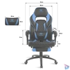 Kép 7/8 - Spirit of Gamer szék - MUSTANG Blue (állítható dőlés/magasság; kihajtható lábtartó; max.120kg-ig, kék)
