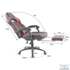 Kép 3/8 - Spirit of Gamer szék - MUSTANG Red (állítható dőlés/magasság; kihajtható lábtartó; max.120kg-ig, piros)