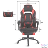 Kép 7/8 - Spirit of Gamer szék - MUSTANG Red (állítható dőlés/magasság; kihajtható lábtartó; max.120kg-ig, piros)