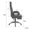 Kép 2/8 - Spirit of Gamer szék - MUSTANG White (állítható dőlés/magasság; kihajtható lábtartó; max.120kg-ig, fehér)
