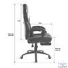 Kép 2/8 - Spirit of Gamer szék - MUSTANG White (állítható dőlés/magasság; kihajtható lábtartó; max.120kg-ig, fehér)