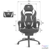 Kép 8/8 - Spirit of Gamer szék - MUSTANG White (állítható dőlés/magasság; kihajtható lábtartó; max.120kg-ig, fehér)