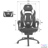 Kép 8/8 - Spirit of Gamer szék - MUSTANG White (állítható dőlés/magasság; kihajtható lábtartó; max.120kg-ig, fehér)