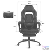 Kép 5/8 - Spirit of Gamer szék - MUSTANG Black (állítható dőlés/magasság; kihajtható lábtartó; max.120kg-ig, fekete)