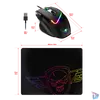 Kép 6/15 - Spirit of Gamer Egér - PRO-M3 RGB (Optikai, 7200DPI, 8 gomb, harisnyázott kábel, fekete) + egérpad