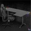 Kép 3/13 - Spirit of Gamer Gamer Asztal - Headquarter 600 R (MDF lap, fém lábak, fekete, RGB LED háttérvilágítás, 140 x 60 x 75cm)