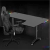 Kép 3/13 - Spirit of Gamer Gamer Asztal - Headquarter 600 R (MDF lap, fém lábak, fekete, RGB LED háttérvilágítás, 140 x 60 x 75cm)