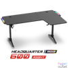 Kép 4/13 - Spirit of Gamer Gamer Asztal - Headquarter 600 R (MDF lap, fém lábak, fekete, RGB LED háttérvilágítás, 140 x 60 x 75cm)