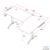 Kép 7/13 - Spirit of Gamer Gamer Asztal - Headquarter 600 R (MDF lap, fém lábak, fekete, RGB LED háttérvilágítás, 140 x 60 x 75cm)