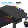 Kép 1/12 - Spirit of Gamer Gamer Asztal - Headquarter 800 (MDF lap, fém lábak, fekete, RGB LED háttérvilágítás, 140 x 60 x 1,6 cm)