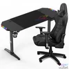 Kép 12/12 - Spirit of Gamer Gamer Asztal - Headquarter 800 (MDF lap, fém lábak, fekete, RGB LED háttérvilágítás, 140 x 60 x 1,6 cm)