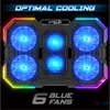 Kép 6/10 - Spirit of Gamer Notebook Hűtőpad 17"-ig - AIRBLADE 700 RGB (29dB; max. 180 m3/h; 4x10cm+2x7cm, RGB LED, 2xUSB2.0)