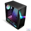 Kép 3/7 - Spirit of Gamer Számítógépház - CLONE 4 Black (fekete, ablakos, 2x12cm ventilátor, alsó táp,  ATX, 1xUSB3.0, 2xUSB2.0)
