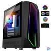 Kép 2/12 - Spirit of Gamer Számítógépház - INFINITY Black (fekete, ablakos, 2x12cm ventilátor, alsó táp,  ATX, 1xUSB3.0, 2xUSB2.0)