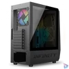 Kép 6/12 - Spirit of Gamer Számítógépház - INFINITY Black (fekete, ablakos, 2x12cm ventilátor, alsó táp,  ATX, 1xUSB3.0, 2xUSB2.0)