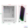 Kép 13/13 - Spirit of Gamer Számítógépház - INFINITY White (fekete, ablakos, 2x12cm ventilátor, alsó táp,  ATX, 1xUSB3.0, 2xUSB2.0)