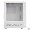 Kép 5/13 - Spirit of Gamer Számítógépház - INFINITY White (fekete, ablakos, 2x12cm ventilátor, alsó táp,  ATX, 1xUSB3.0, 2xUSB2.0)