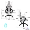 Kép 9/11 - Spirit of Gamer szék - ARENA Light Grey (állítható magasság; párnázott kartámasz; PU; max.120kg-ig, világos-szürke)