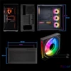 Kép 11/13 - Spirit of Gamer Számítógépház - SPARK Black (fekete, ablakos, 6x12cm ventilátor, alsó táp,  ATX, 2xUSB3.0, 1xUSB-C)