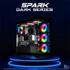 Kép 13/13 - Spirit of Gamer Számítógépház - SPARK Black (fekete, ablakos, 6x12cm ventilátor, alsó táp,  ATX, 2xUSB3.0, 1xUSB-C)