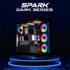 Kép 13/13 - Spirit of Gamer Számítógépház - SPARK Black (fekete, ablakos, 6x12cm ventilátor, alsó táp,  ATX, 2xUSB3.0, 1xUSB-C)