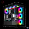 Kép 2/13 - Spirit of Gamer Számítógépház - SPARK Black (fekete, ablakos, 6x12cm ventilátor, alsó táp,  ATX, 2xUSB3.0, 1xUSB-C)