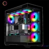 Kép 2/13 - Spirit of Gamer Számítógépház - SPARK Black (fekete, ablakos, 6x12cm ventilátor, alsó táp,  ATX, 2xUSB3.0, 1xUSB-C)