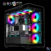 Kép 3/13 - Spirit of Gamer Számítógépház - SPARK Black (fekete, ablakos, 6x12cm ventilátor, alsó táp,  ATX, 2xUSB3.0, 1xUSB-C)