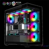 Kép 3/13 - Spirit of Gamer Számítógépház - SPARK Black (fekete, ablakos, 6x12cm ventilátor, alsó táp,  ATX, 2xUSB3.0, 1xUSB-C)