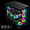 Kép 4/13 - Spirit of Gamer Számítógépház - SPARK Black (fekete, ablakos, 6x12cm ventilátor, alsó táp,  ATX, 2xUSB3.0, 1xUSB-C)