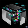 Kép 7/13 - Spirit of Gamer Számítógépház - SPARK Black (fekete, ablakos, 6x12cm ventilátor, alsó táp,  ATX, 2xUSB3.0, 1xUSB-C)