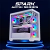 Kép 13/13 - Spirit of Gamer Számítógépház - SPARK Arctic (fehér, ablakos, 6x12cm ventilátor, alsó táp,  ATX, 2xUSB3.0, 1xUSB-C)