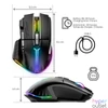Kép 11/11 - Spirit of Gamer Egér vezeték nélküli - PRO-M5 Wireless (Optikai, 8000DPI, 8 gomb, fekete)