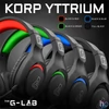 Kép 3/8 - The G-Lab Fejhallgató - KORP  YTTRIUM (mikrofon, 3,5 Jack, hangerőszabályzó, nagy-párnás, RGB, fekete)