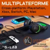 Kép 8/8 - The G-Lab Fejhallgató - KORP  YTTRIUM (mikrofon, 3,5 Jack, hangerőszabályzó, nagy-párnás, RGB, fekete)