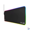 Kép 1/6 - The G-Lab Egérpad - PAD RUBIDIUM (800x300x3mm; fekete, extra USB, vízálló, RGB LED)