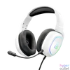 Kép 1/4 - The G-Lab Fejhallgató - KORP RADIUM WHITE (mikrofon,USB, 3,5mm Jack, hangerőszabályzó, LED,nagy-párnás)
