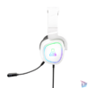 Kép 3/4 - The G-Lab Fejhallgató - KORP RADIUM WHITE (mikrofon,USB, 3,5mm Jack, hangerőszabályzó, LED,nagy-párnás)