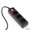 Kép 1/3 - Gembird Tápkábel elosztó - EG-PSU3-01 (Szünetmentes tápkábel elosztó, IEC-320-C14, fekete, 60cm)