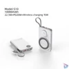 Kép 1/2 - Choetech B695 10000mAh (Mobil,Watch,fehér-szürke), PowerBank