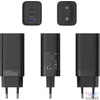 Kép 4/5 - Vention USB-C+C+A (65W/30W/30W,  3-portos, fekete), töltő