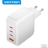Kép 1/4 - Vention 4-port USB-C+C+C+A (140W/140W/30W/18W 4-portos, GaN, fehér),1,5m, töltő