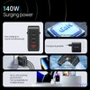 Kép 4/5 - Vention 4-port USB-C+C+C+A (140W/140W/30W/18W 4-portos, GaN, fekete),1,5m, töltő