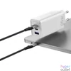 Kép 5/5 - Vention USB-C+C+A (65W/30W/30W,  3-portos, fehér), töltő