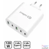 Kép 1/4 - Hálózati töltő adapter gyorstöltő funkcióval 120W, Fehér