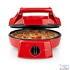 Kép 1/4 - Nedis FCPM100FRD pizza- és grillsütő, 30 cm, Állítható hőmérséklet-szabályozás, 1800 W
